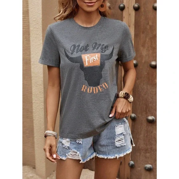 nashville bullhead not my first rodeo Graphic Tee shirt - Picture 4 of 11